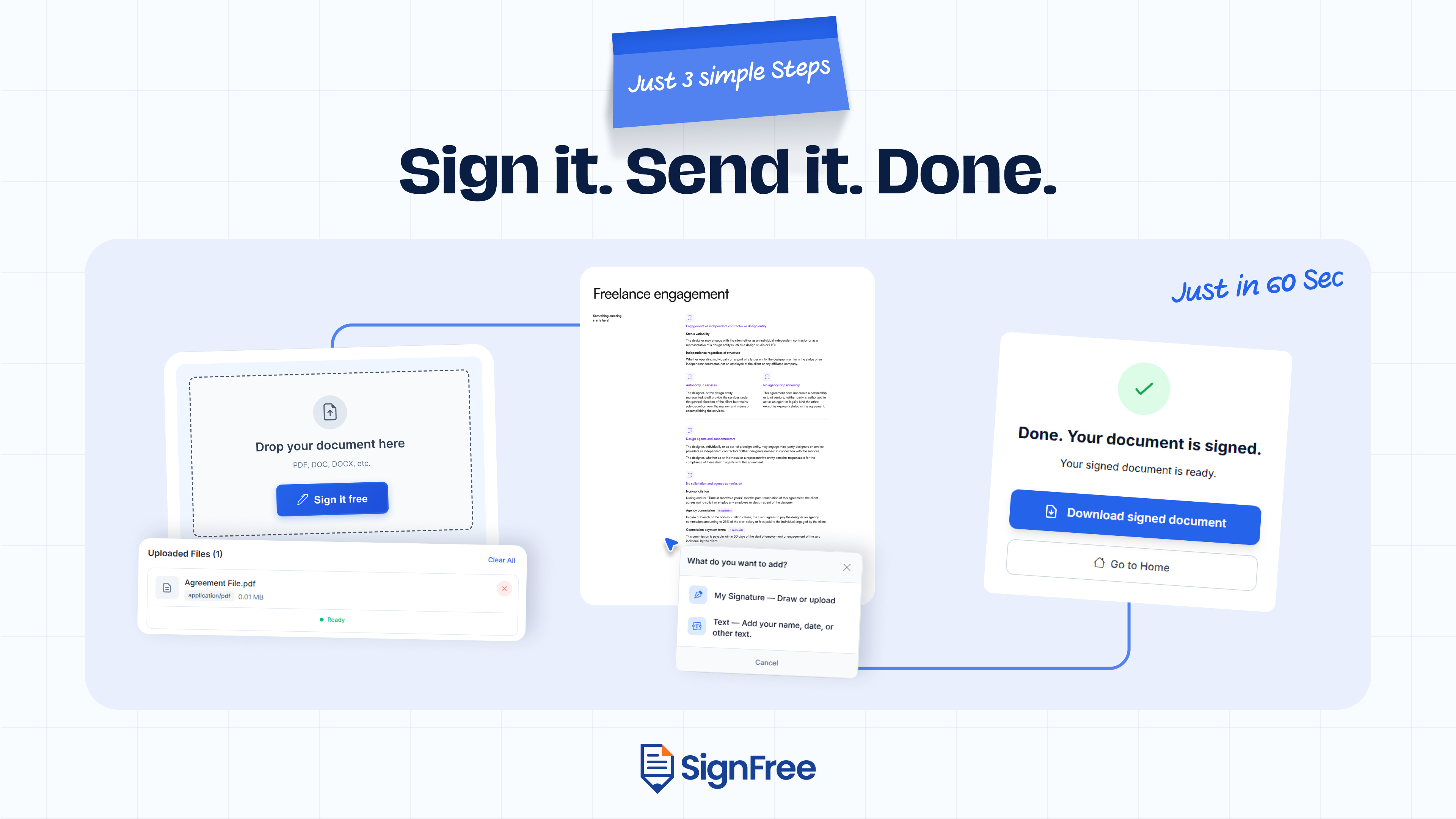 SignFree product screenshot